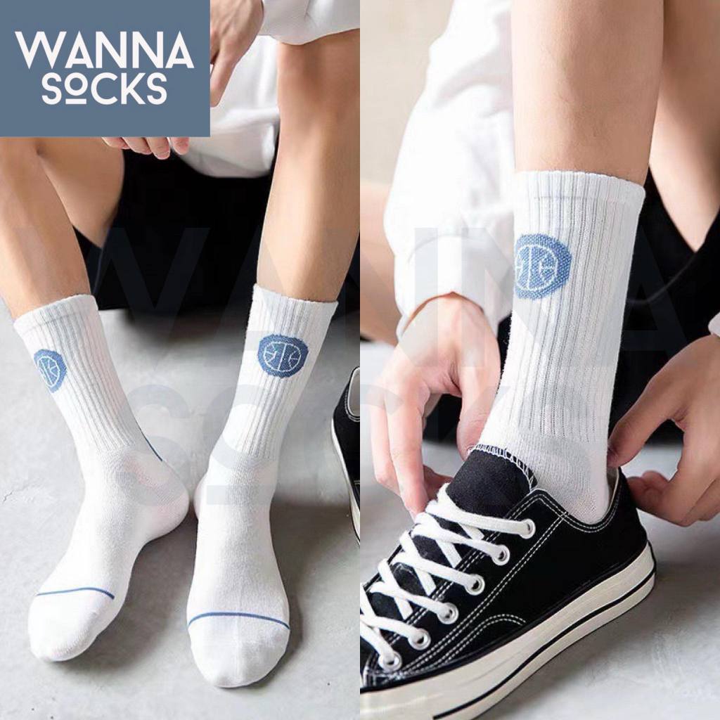 ส่งจากไทย!! ถุงเท้ากีฬา Basketball สีพื้น ข้อกลาง ถุงเท้าสตรีท ทำจากผ้าฝ้าย A46 - รูปที่ 4