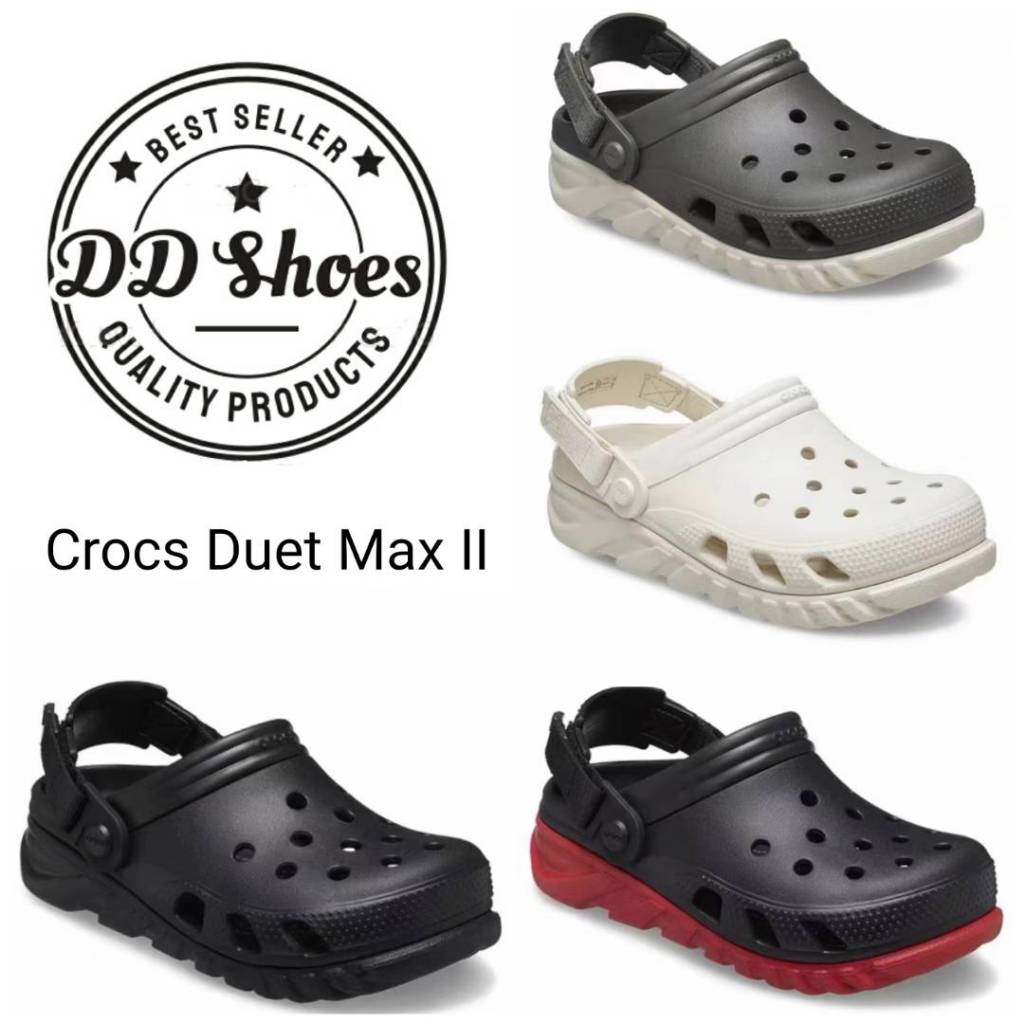 Crocs Duet Max II Clog Size M4----M11 มี 7สี รองเท้าหัวโตผู้ชาย เบาและนี่มใส่สวยสบายเท้ามาก พร้มส่งในไทย