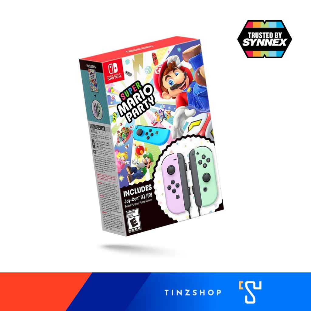 [New Arrival] Tinzshop Nintendo Switch Game Super Mario Party Joy-Con Bundle (Pastel Purple / Pastel Green) / Synnex