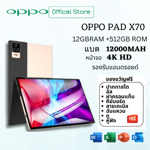 จัดส่งฟรี OPPO Tablet  แท็บเล็ต 10.8 Inch Android 11.0 [ุ12GB RAM 512GB ROM] Dual SIM 4G LTE รองรับซิมการ์ดทุกเครื่อข่