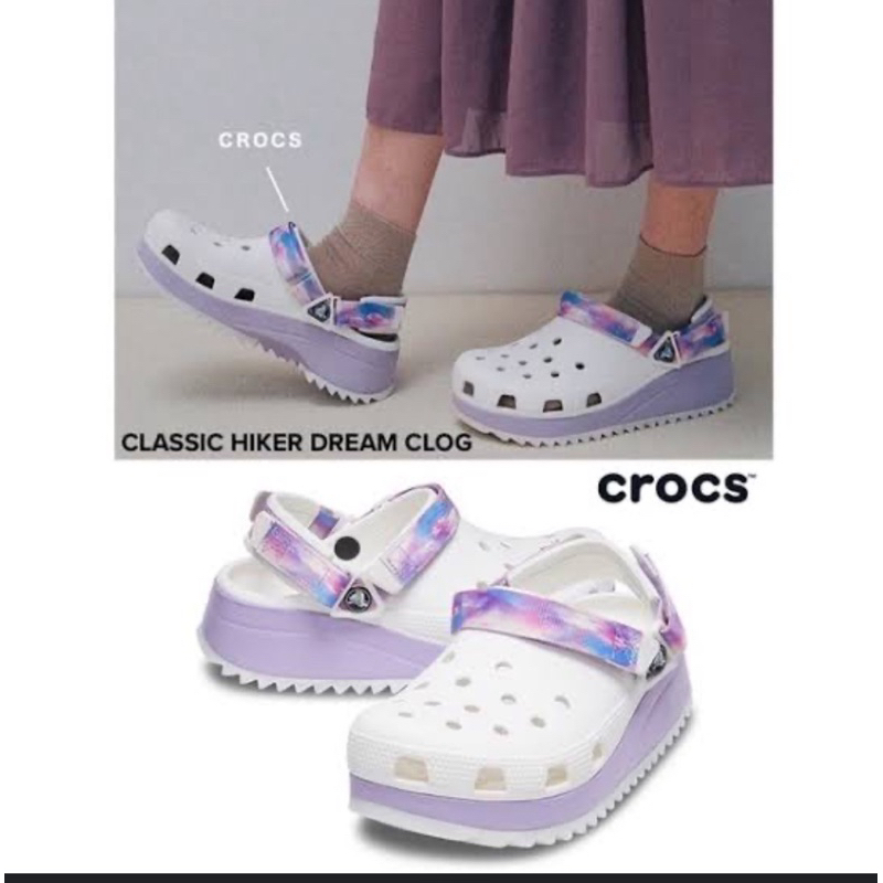 Crocs รุ่น HIKER OMBRE CLOG รองเท้าแตะพื้นหนา เหมาะกับไปทะเล และทุกโอกาส