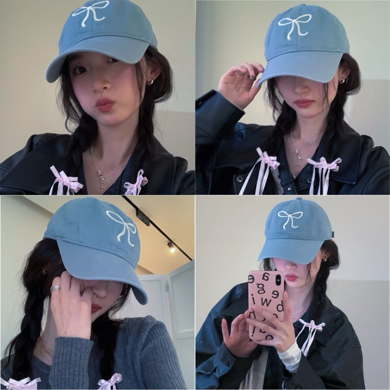 (AX) หมวกแก๊ปกันแดด cap (ปักโบว์) รูปที่ 4