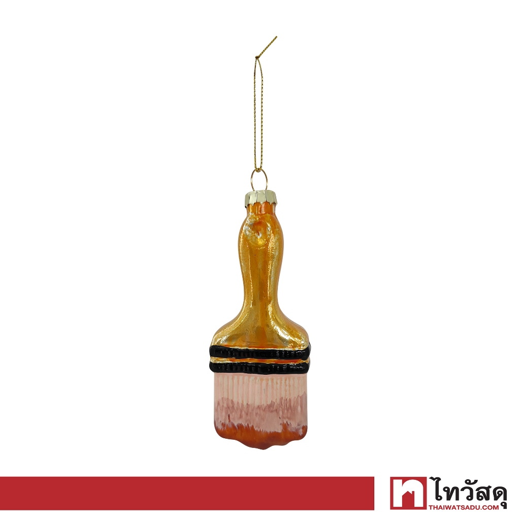 KASSA HOME ที่ตกแต่งต้นคริสต์มาสแก้ว Paint Brush Xmas23 รุ่น YU724-35