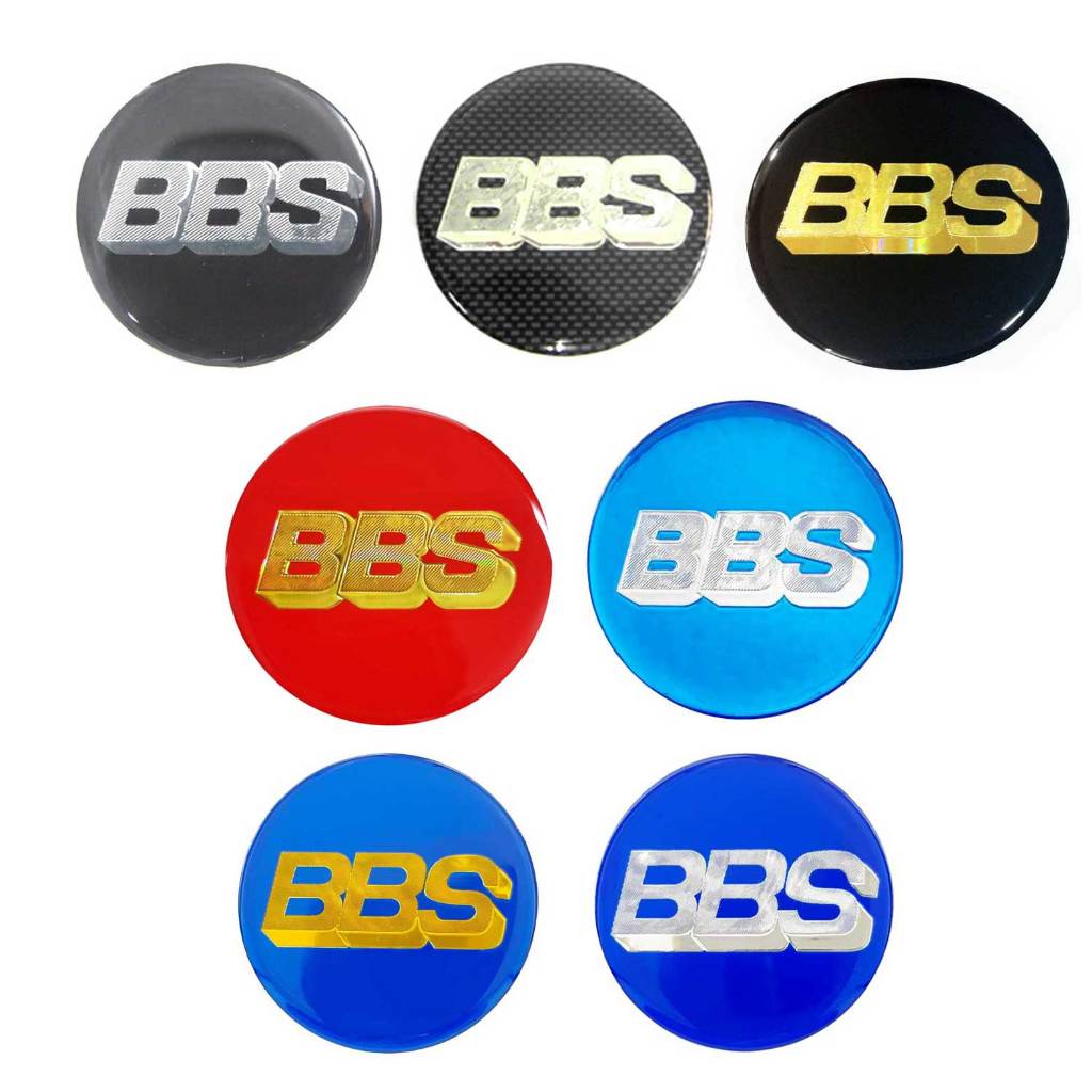 สติกเกอร์ติดดุมล้อ RS ขนาด 50 / 52 / 59 / 60 / 64 / 69 / 70 mm. 1 ชุดมี 4 ชิ้น สติกเกอร์เรซิน สติกเกอร์ โลโก้