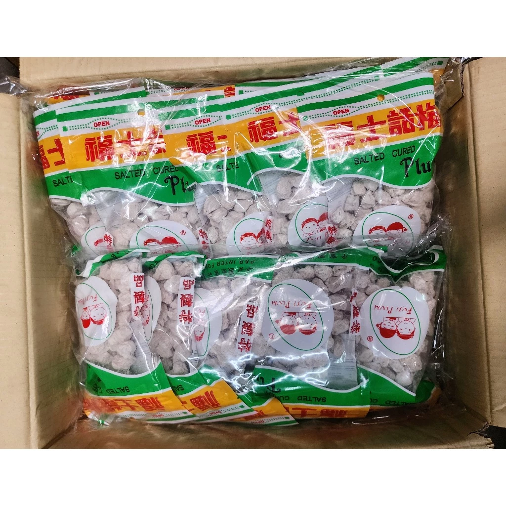 บ๊วยเค็มฟูจิ fuji plum ห่อใหญ่ 250g ยกลัง 60 ห่อ ของแท้ ล็อตล่าสุด