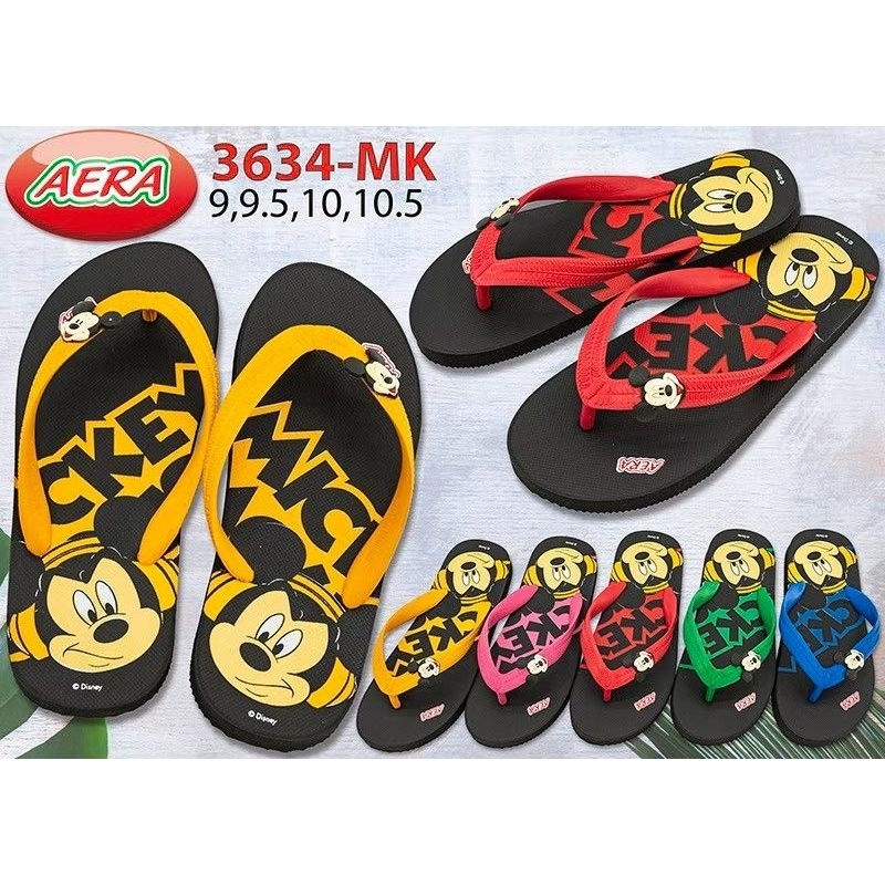 รองเท้าแตะฟองน้ำหูหนีบ ลายมิกกี้เมาส์ ลิขสิทธิ์แท้แบรนด์AERA(เอร่า)MK3634