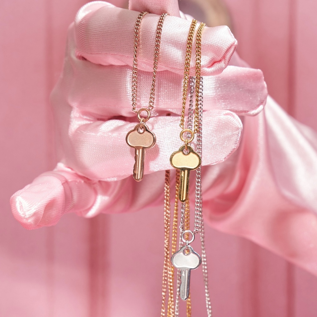 (Pre-Order 3-5 Day) YVIS Key Necklace (สลักชื่อได้ 1-4 ตัวอักษร โน๊ตแจ้งหมายเหตุได้เลย)(Stainless Steel)