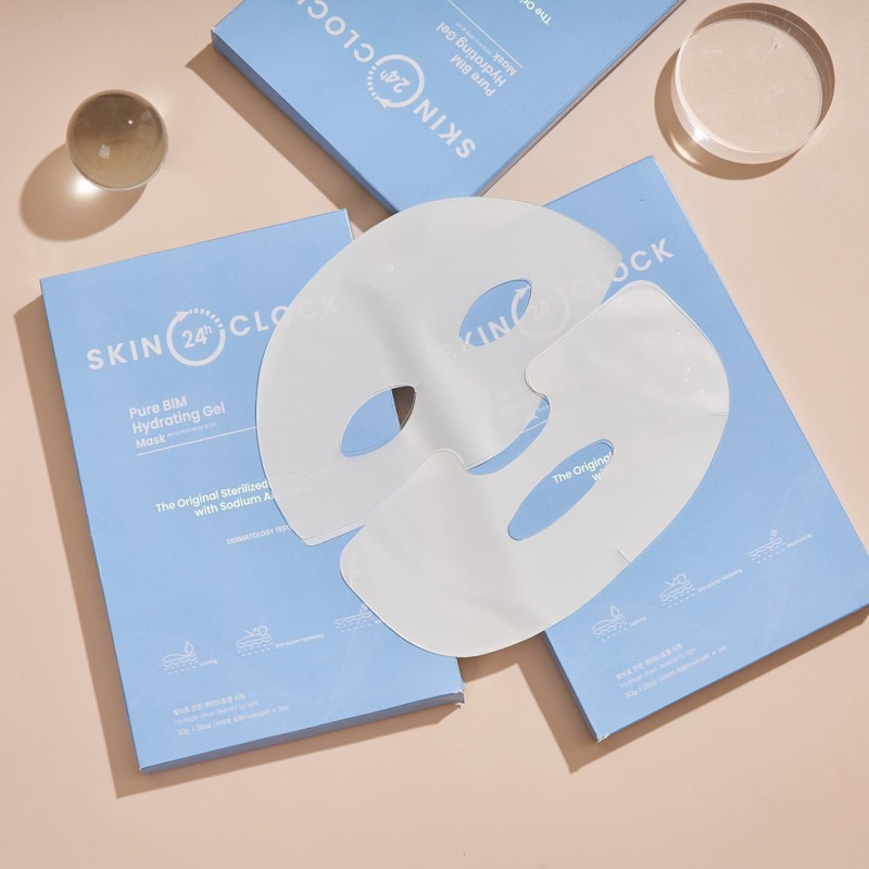 SKIN 24 O’Clock Pure Bim Hydrating Gel Mask 💦 AQUA Cellulose Pack