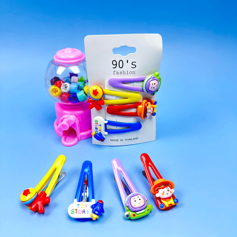 กิ๊บติดผม กิ๊บวินเทจ TOY 1 แผง 4 อัน สีสด น่ารักมาก