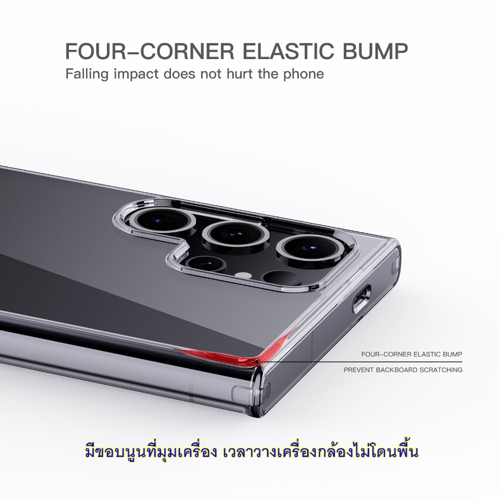 ✨ LIKGUS เคสใส Samsung S25 Ultra / S24 Ultra / S23 Ultra / S22 Ultra / S25Ultra/S24Ultra เคสใสขอบนิ่ม กันกล้อง กันหน้าจอ