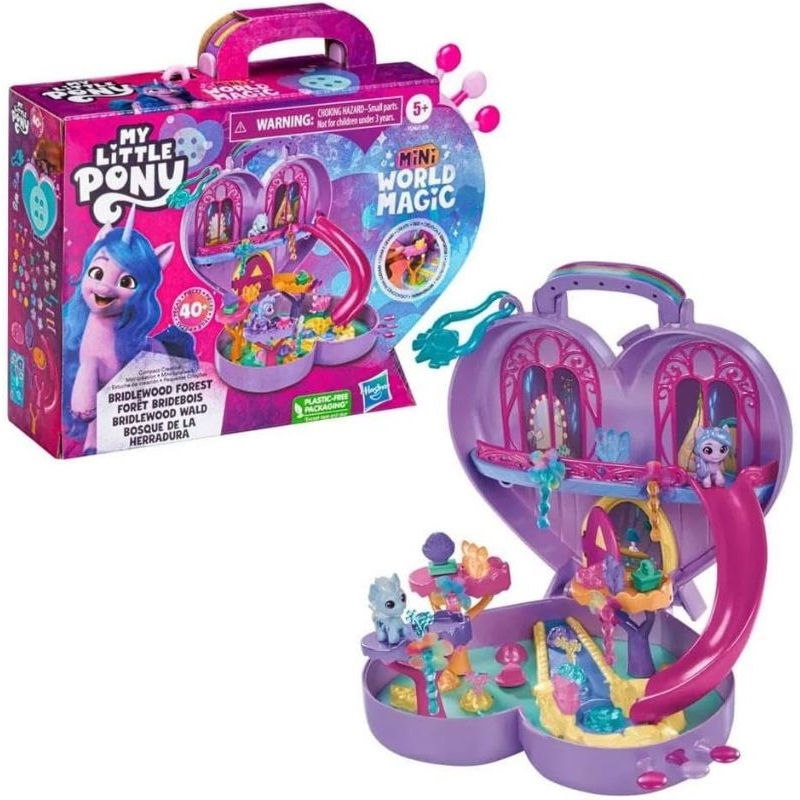 My Little Pony Mini World Magic Compact Creation Bridlewood Forest Toy, Buildable Playset with Izzy 