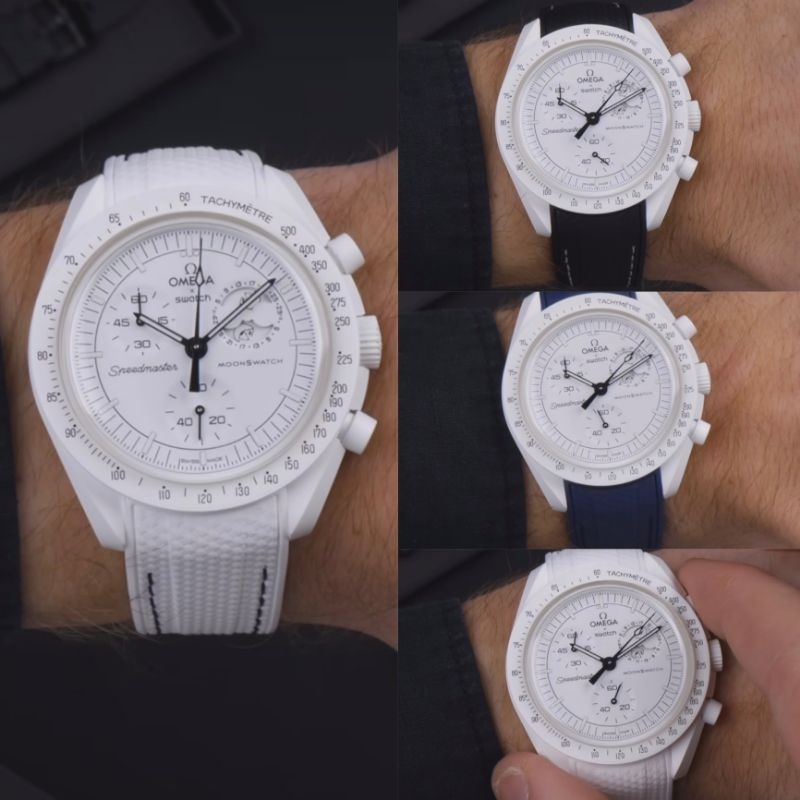 สายนาฬิกา ยางซิลิโคนนิ่ม ใช้ได้กับนาฬิกา Omega x SwatchSilicone Watch Strap 20 mm for Omega x swatch