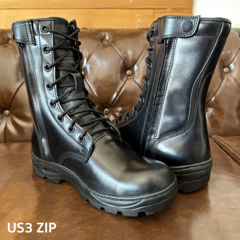 ‼️HoT HiT‼️  รุ่น US3 Zip คอมแบทศรีชัยใส่ซิป หนังขัดง่าย พื้นเบา