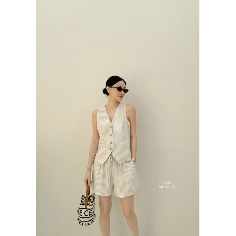 Made linen vest set Basicselected