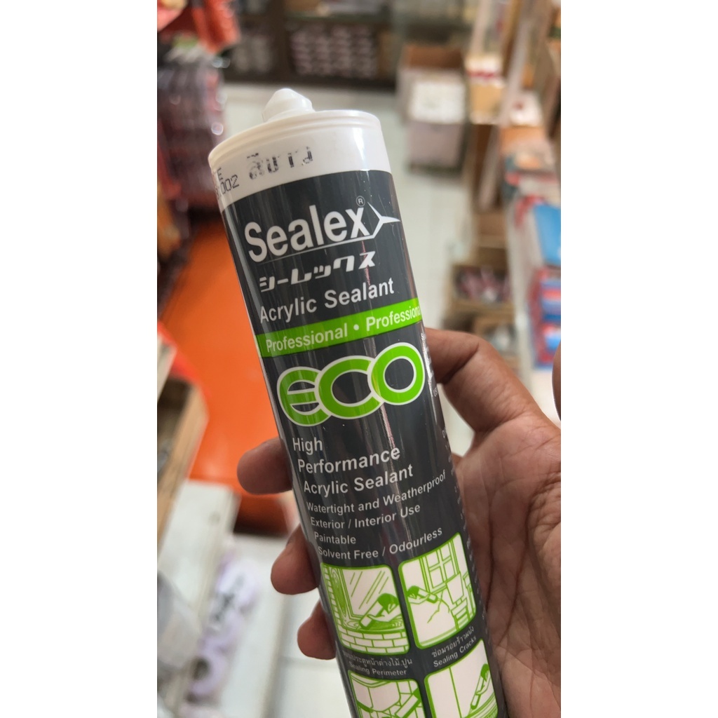 อะคริลิค ซีลแลนท์ ยาแนว Sealex eco สีขาว 450 กรัม เหมาะสำหรับ ใช้ยาแนว อุดร่อง รอยต่อ วงกบ ไม้ ปูน อลูมิเนียม ส่งเร็วมาก