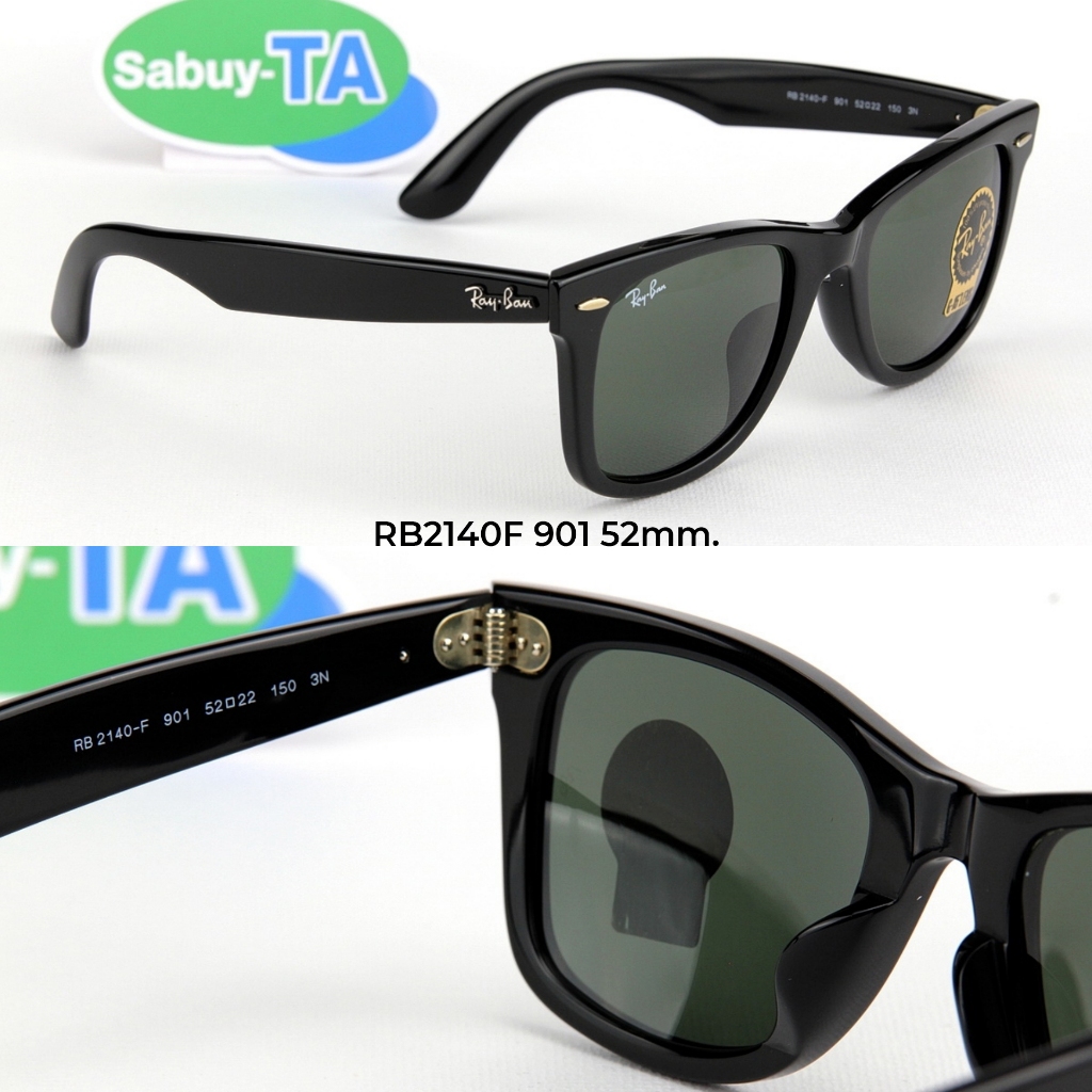 แว่นกันแดด Ray-Ban Wayfarer RB2140F 901(ดำเงา) 901S(ดำด้าน) 902(ลายกระ) และสีขายดีอื่นๆรับประกันศูนย์ 2 ปีเต็ม รูปที่ 8
