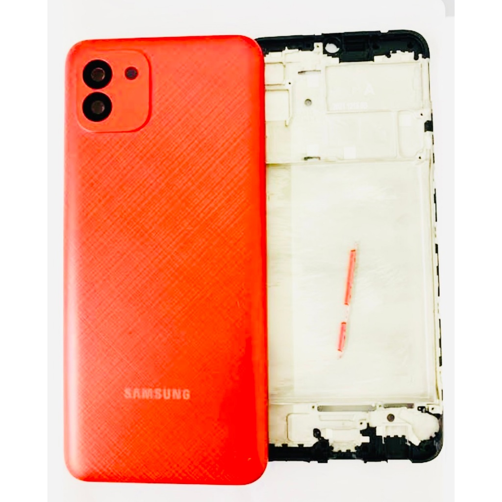 บอดี้ ฝาหลัง+เคสกลาง Samsung A03 samsung a03 (สำหรับเปลี่ยนบอดี้ตัวเก่า ที่หักหรือโค้งงอแตกหัก)