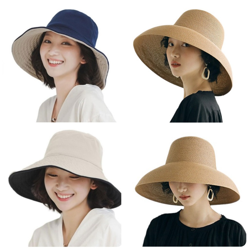 Shadan หมวกกันยูวีได้ถึง 99%เป็นผ้าแบบ UV Cut หมวกสาน Summer Beach hat สไตล์ญี่ปุ่น เกาหลี รุ่นฮิต