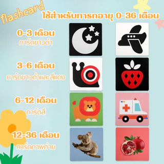 💚การ์ดเสริมพัฒนาการ ของเล่นเด็กทารก flashcard แฟรชการ์ด สำหรับทารกอายุ 0-36 เดือน เพิ่มสมาธิ