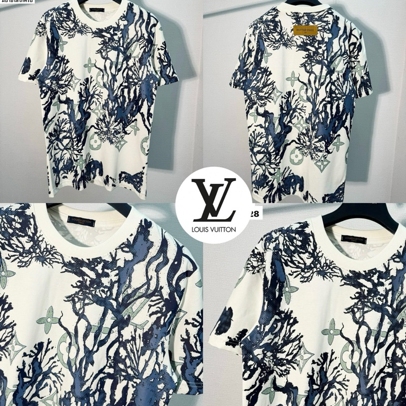 𝙽𝚎𝚠 𝙰𝚛𝚛𝚒𝚟𝚊𝚕𝚜 ‼️ Louis Vuitton T-Shirt Unisex 🖤🤍hiend 1:1 cotton 💯เสื้อยืดแขนสั้นคอกลม 1:1 ส่งไวจากไทย