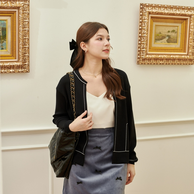 Slyvia cardigan v2 เสื้อคาร์ดิแกนผ้าไหมพรม Miladi