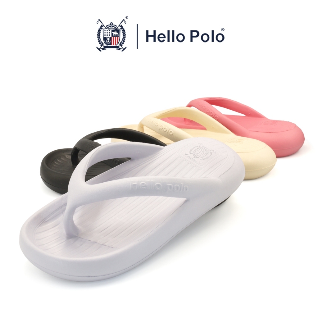 ซื้อ Hello Polo รองเท้าแตะผู้หญิง รองเท้าแตะลำลอง แบบหนีบ 4CMพื้นหนา สำหรับผู้ชายและผู้หญิง กันลื่น พื้นนิ่ม HP8022