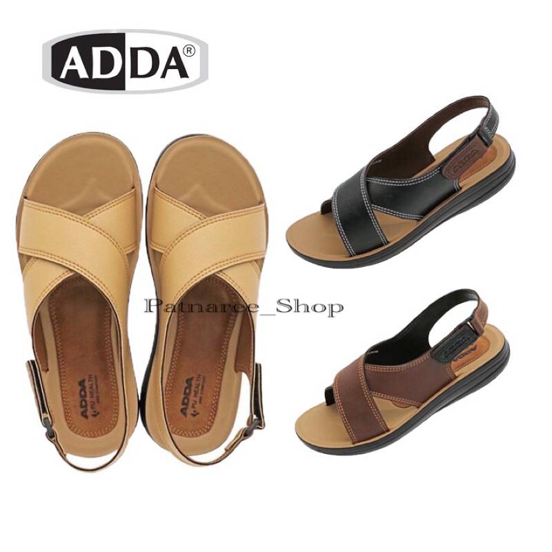 พร้อมส่ง ADDA Pu รุ่น 72602 รองเท้าแตะลำลอง แบบสวมรัดส้น สำหรับผู้หญิง Size 37-41