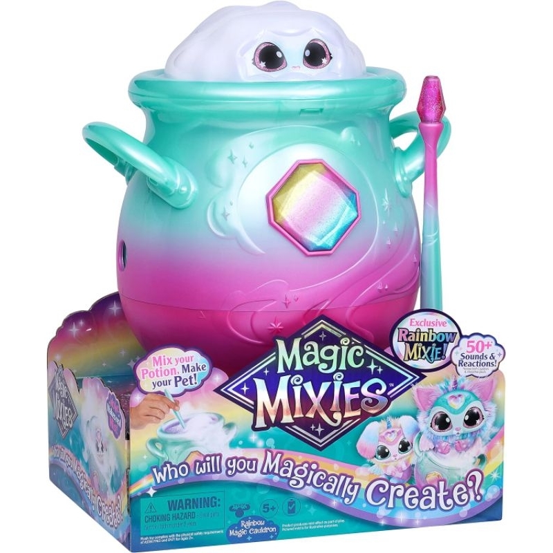 ของแท้พร้อมส่ง Magic Mixies Magical Misting Cauldron Exclusive Interactive 8" Rainbow Plush Toy 50+ Sounds and Reactions