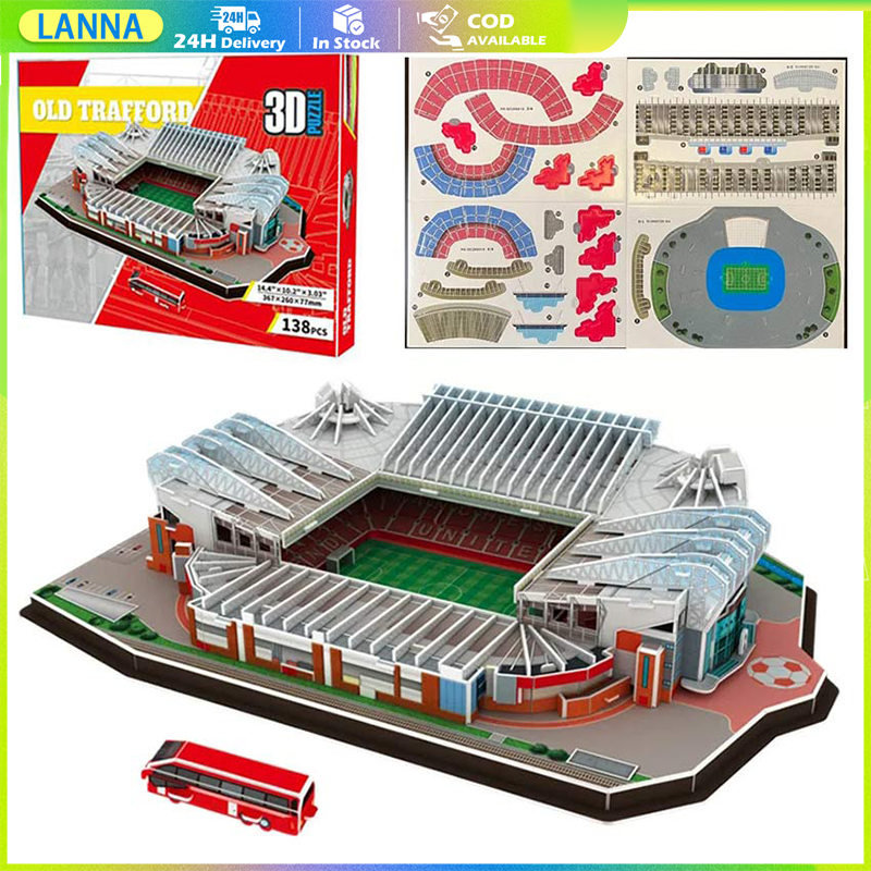 ร้านอยู่ที่ไทย โมเดลตัวต่อสนามฟุตบอล 3D football player หลายรุ่น DIY