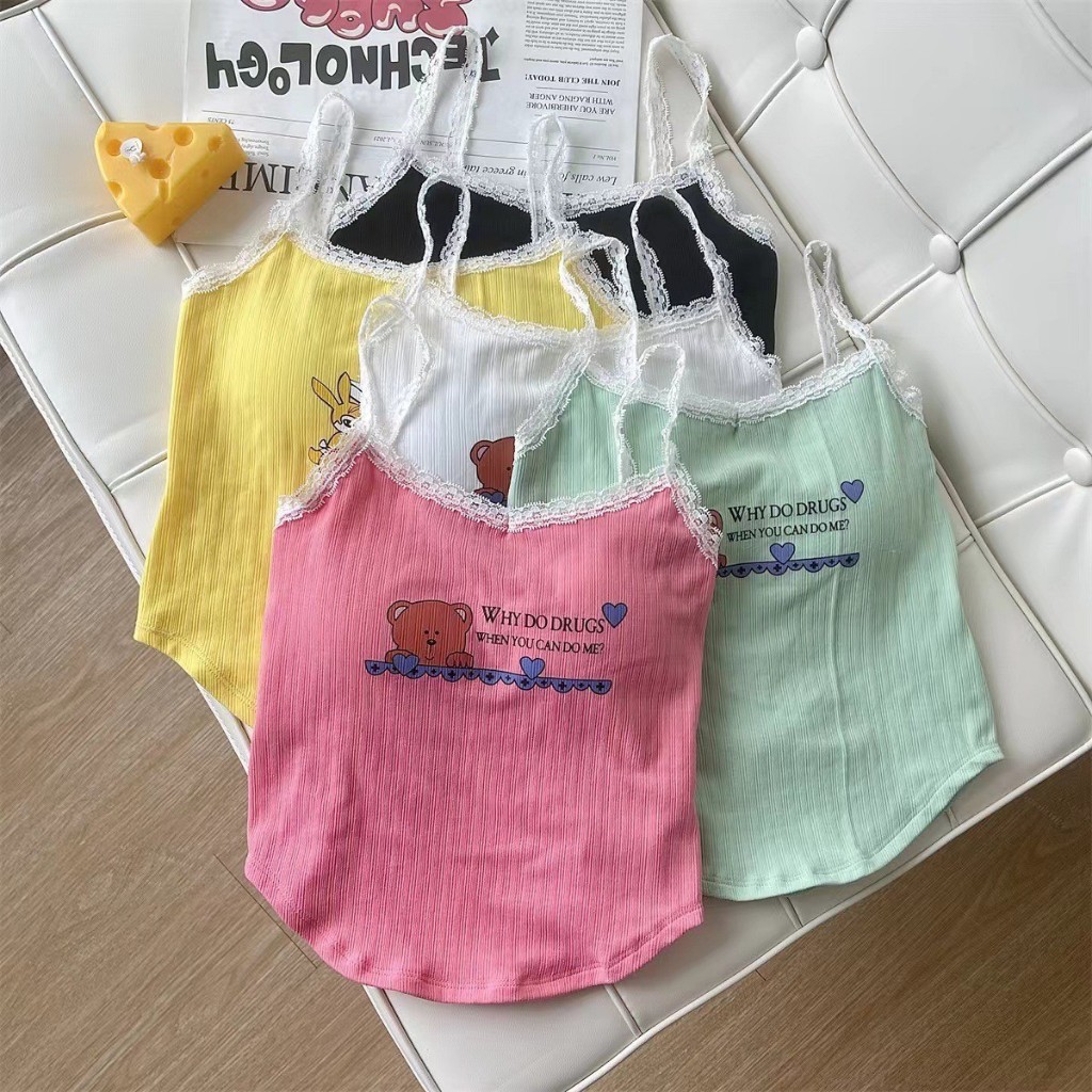 [ส่งจากไทย] 𝙎𝙩𝙪𝙙𝙞𝙤𝘽𝙧𝙖 #bra-260 สายเดี่ยวผ้านิ่ม มีฟองน้ำ สีลูกกวาด น่ารัก
