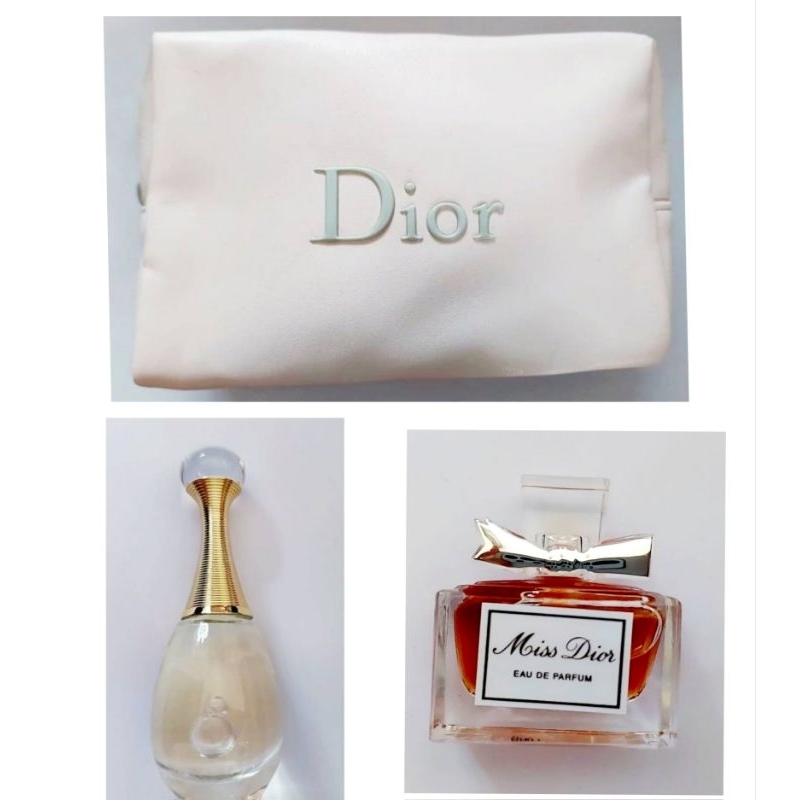 Dior กระเป๋าเครื่องสำอางค์+น้ำหอม 2ชิ้น!!!! แท้100%!!!
