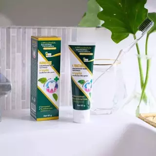 กาญชัย ยาสีฟัน ขนาด 60 g. เเก้ปวดฟัน เสียวฟัน ฝันผุ ฟันเหลือง หินปูน Kanchai