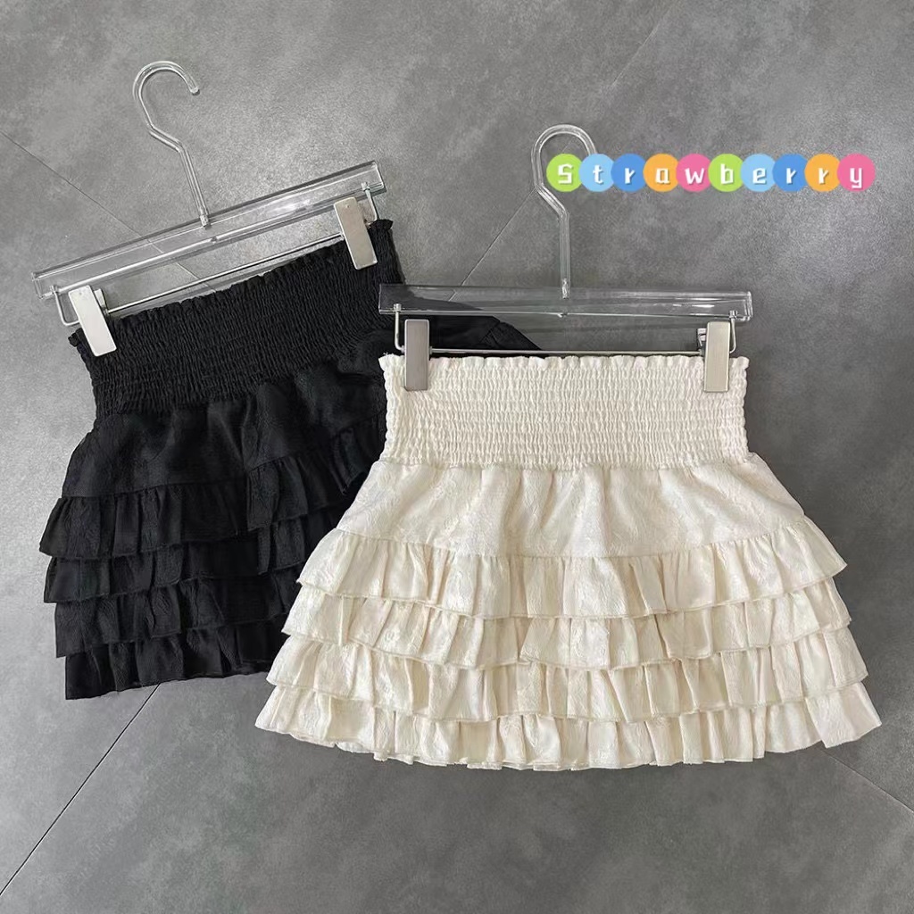 STR🐰พร้อมส่งจากกทม.🐰กระโปรงลูกไม้ กระโปรงเวียดนาม เอวสูง เข้ารูป พร้อมซับใน สไตล์เกาหลี สาวหวานน่ารัก