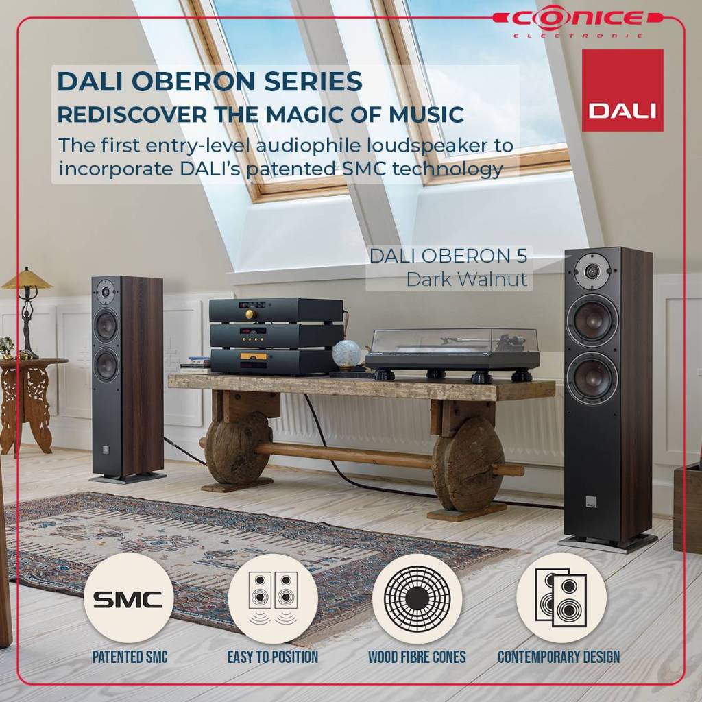 DALI Oberon 5 Tower Speakers (Pair)walnut