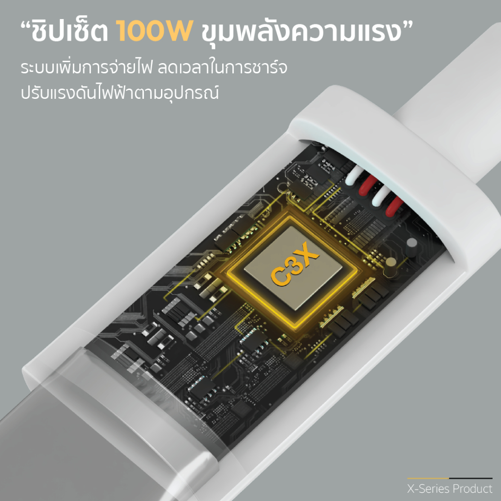 ENYX สายชาร์จ C-3X PD 100W Fast Charge USB C to Typ C Cable ชาร์จเร็ว ชุดชาร์จ Samsung Android - ภาพย่อย 3