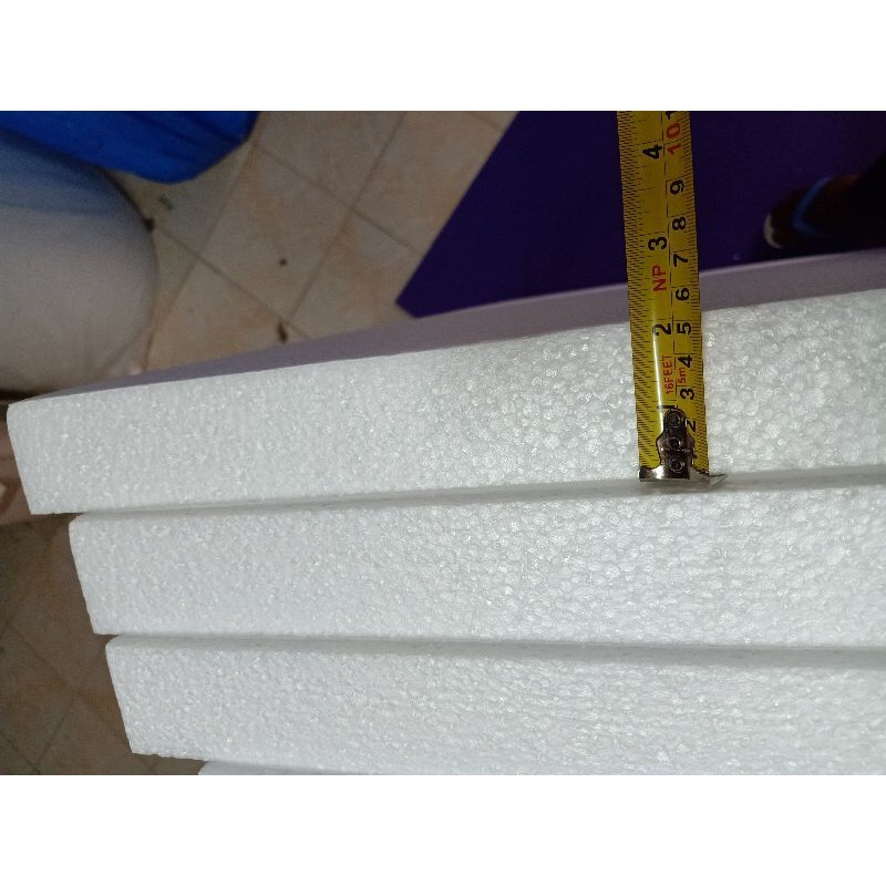 EPS FOAM,โฟมแผ่น 0.65 ปอนด์ ขนาด 60x120 cm หนา 2"  บรรจุ 5 แผ่น/แพ็ค  ราคา 90 บาท/แผ่น
