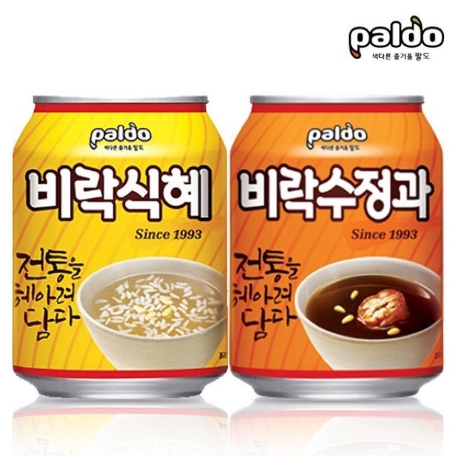 น้ำข้าวเกาหลี paldo shikhye sweet rice drink 238ml / shikhye cinnamon punch 238ml korean traditional rice drink 팔도비락식혜