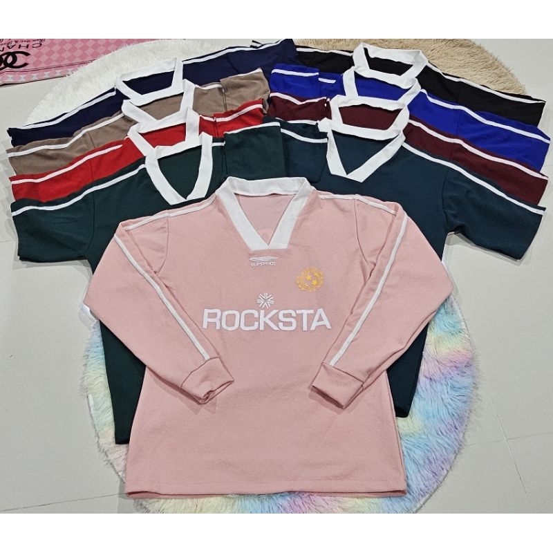 เสื้อกีฬา คอวี ทรง Over Size ใส่สบาย