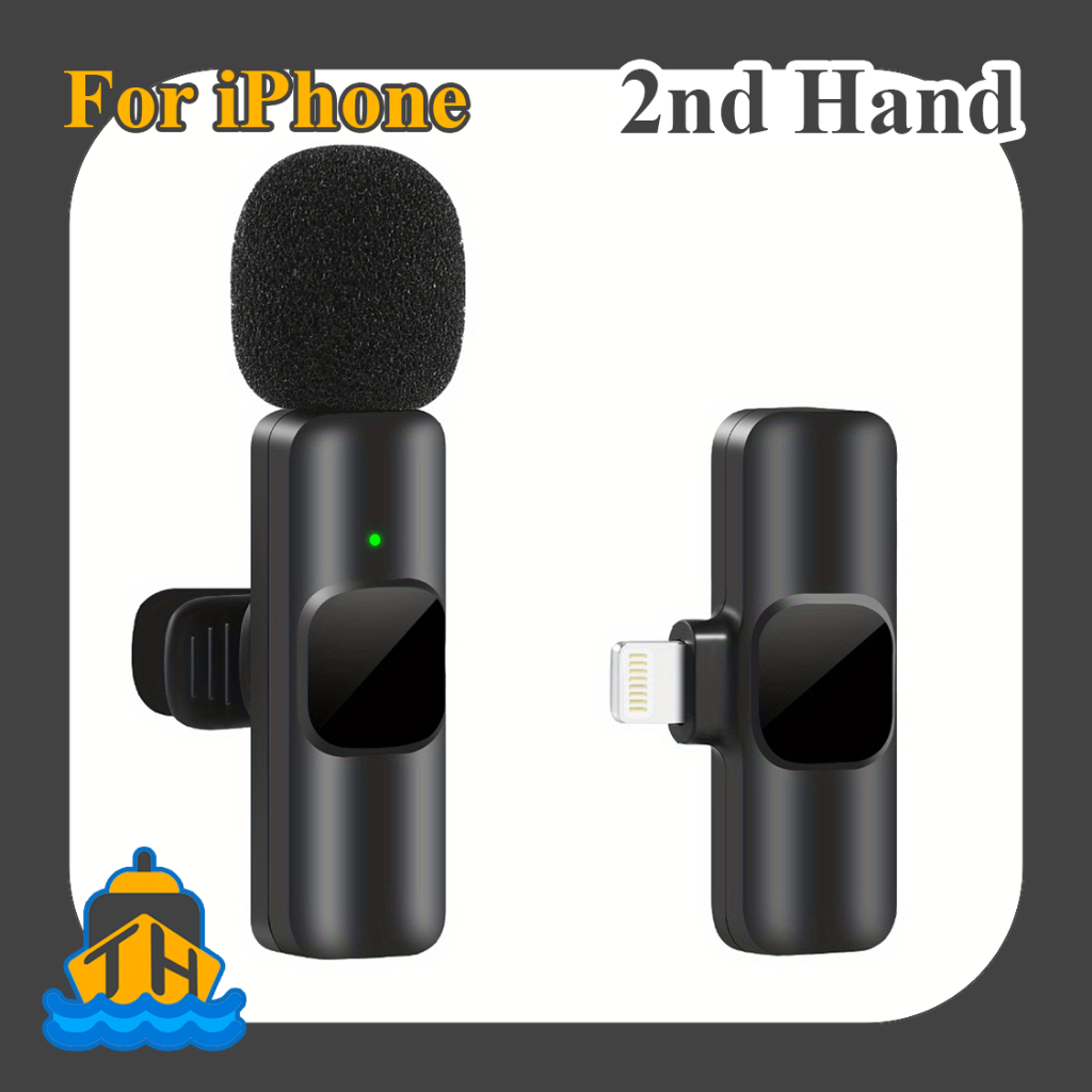 ไมโครโฟนไร้สาย Iphone แบบพกพา สําหรับ iPhone Android Live Gaming มือสอง สภาพดีมาก  | 2ND HAND WIRELESS MIC FOR IPHONE