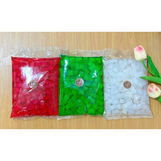 วุ้นมะพร้าว 3 สี เครื่องน้ำเเข็งใส ขนมหวาน