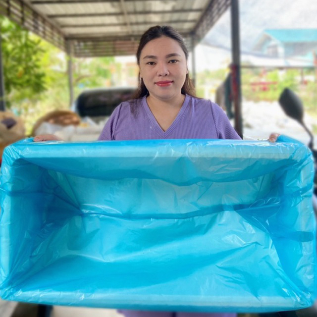 ถุงรองกล่องปลาแซลม่อนสีฟ้าหนาเหนียวพิเศษ