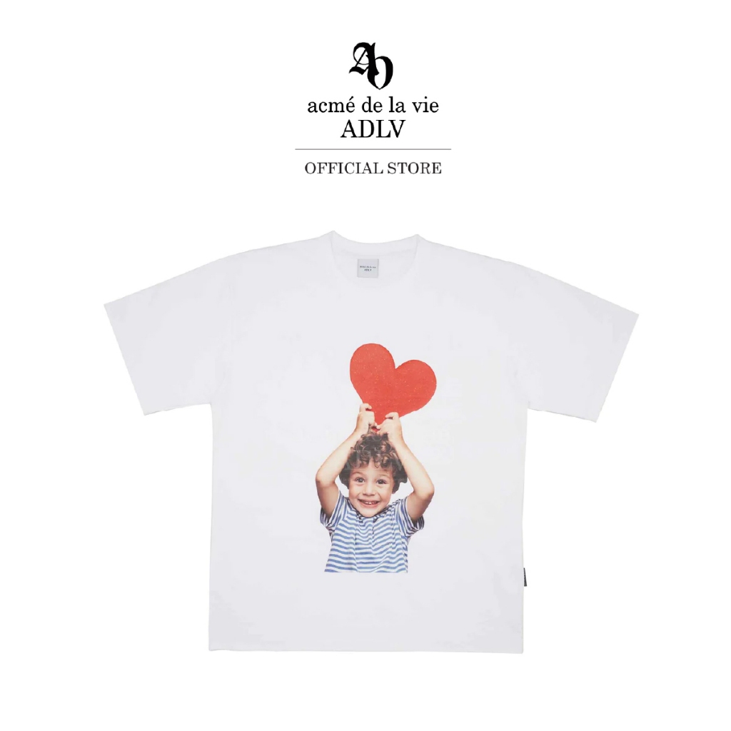 ADLV เสื้อยืด Oversize Baby Face Heart Boy Short Sleeve Tshirt White (50322OBFSSU_S2WTXX)