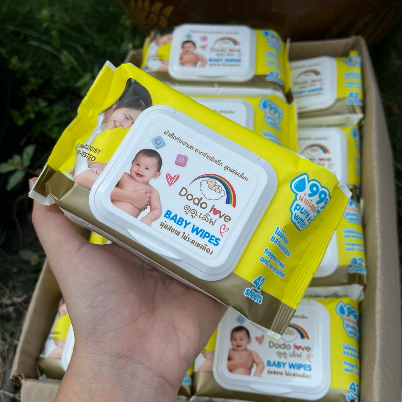 ทิชชู่เปียก สีเหลือง DODOLOVE Cleansing Wipes