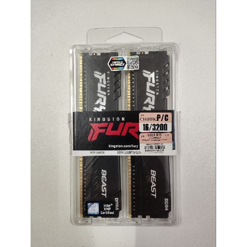 แรม DDR4 16G 8+8 3200 kingston มือสอง ประกันLT