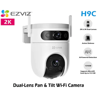 ⚡️กล้องวงจรปิดไร้สาย⚡️EZVIZ รุ่น H9C H90 Dual 3K & 3K Dual-Lens Pan & Tilt Wi-Fi Camera การติดตามอัตโนมัติ มุมมอง 360°