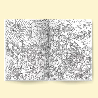 Cafe hopping coloring book สมุดระบายสี 24 หน้า ขนาด 19x26.88 cm.