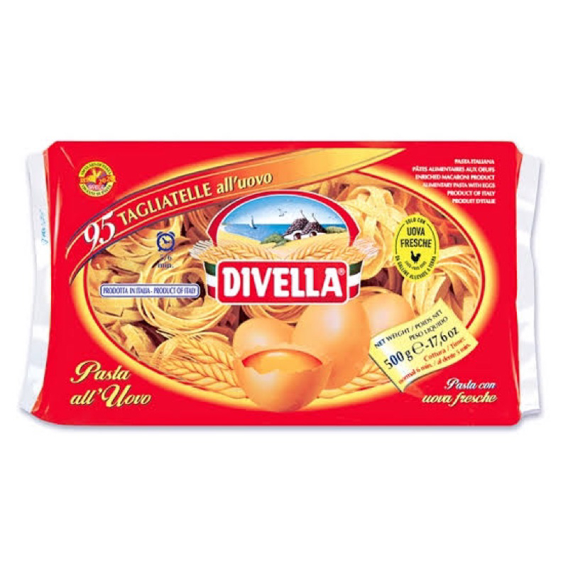 Divella fettuccine pasta no.94 (500g. ) fl เส้นเฟตตูชินี่ พาสต้า จากอิตาลี🇮🇹