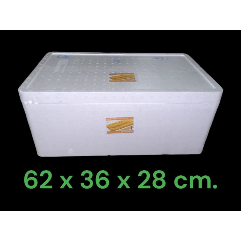 กล่องโฟมมือสองสภาพดีมาก(ใช้ครั้งเดียว) ขนาด 62 x 36 x 28 cm.