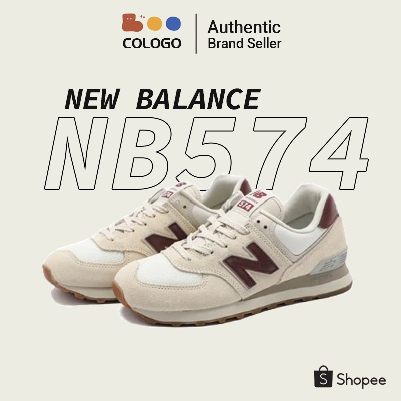 NEW BALANCE 574 NB574 new balance WL574RCF รองเท้าผ้าใบ Off White 💯
