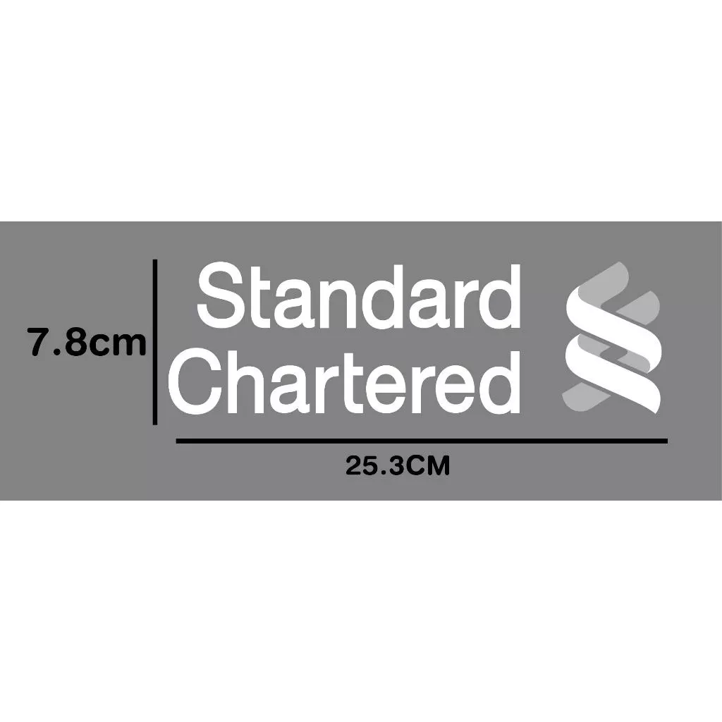 ตัวรีดติดเสื้อStandard Chartered และ AON สีขาว /bwin ติดเสื้อบอลงานแก้ขนาดตามแบบ